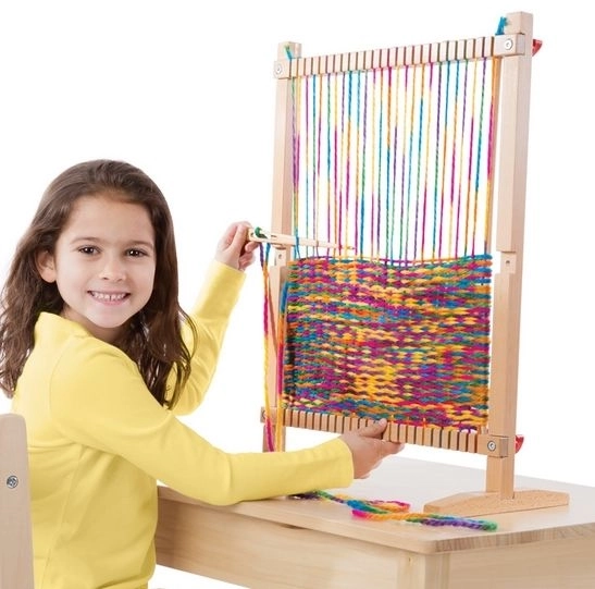 Houten weefgetouw voor kinderen