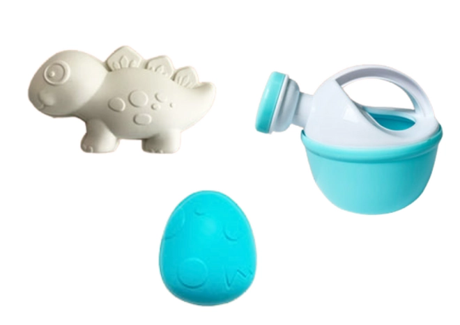 Gietertje en dino-accessoires voor waterspel