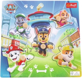 Houten mini-puzzel PAW Patrol – 5 stukjes
