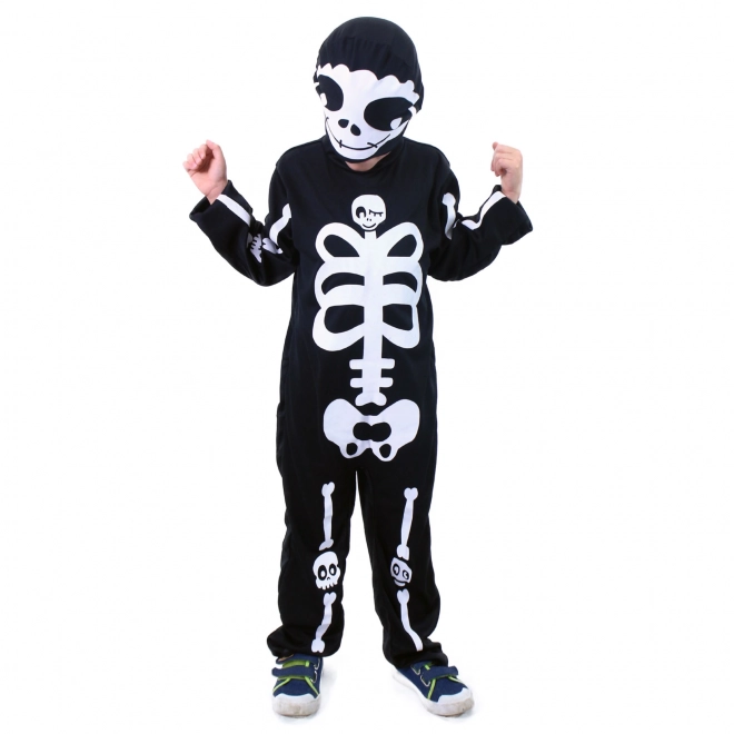 Kinder kostuum skelet met hoed (M)
