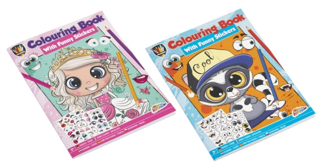 Kleurplaten met stickers