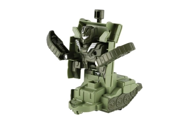 Transformer tank/robot plastic 14cm met traagheidsmotor 3 kleuren