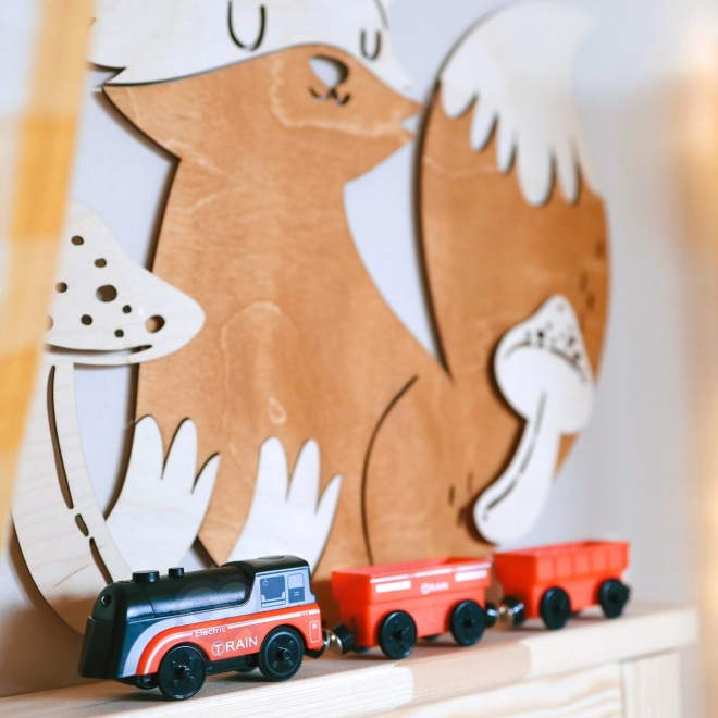 Elektrische locomotief met magnetische wagons