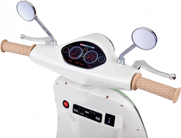 Klassieke elektrische kinderscooter oranje – Groen