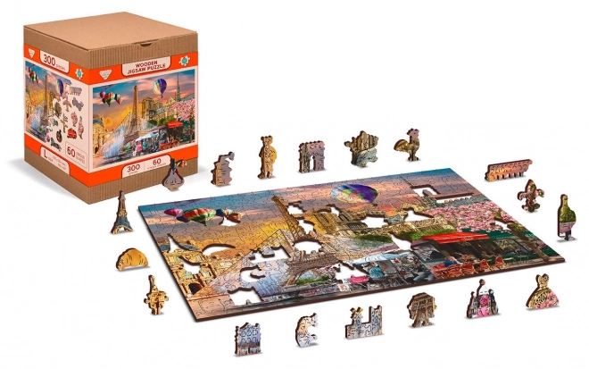 Houten puzzel Lente in Parijs