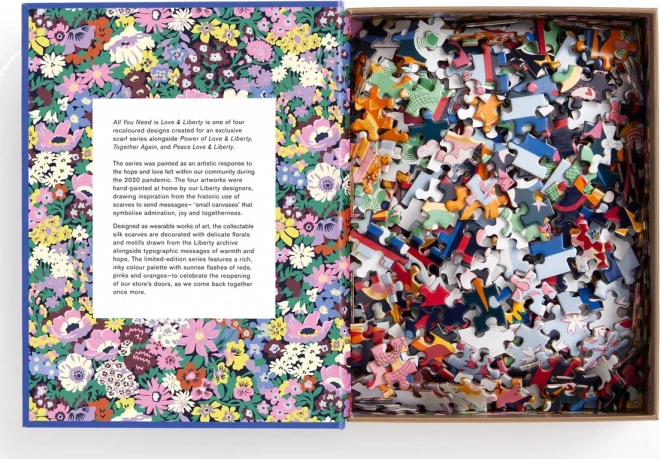 Vierkante puzzel GALISON Liberty: Alles wat je nodig hebt is liefde 500 stukjes