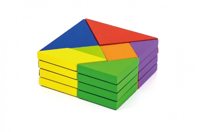 Houten magnetische tangrams