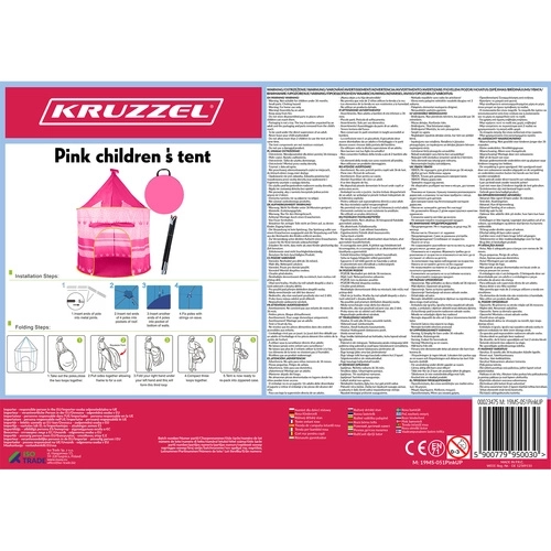 Kinder tent roze 23475