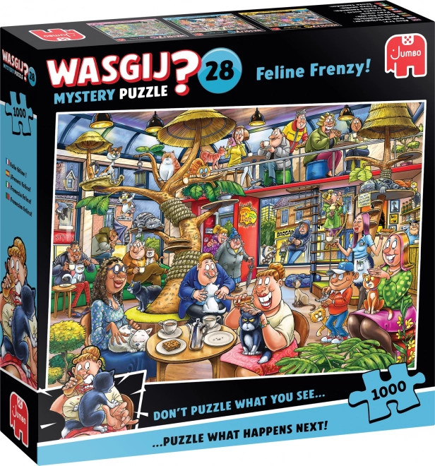 Jumbo Puzzel Wasgij Mystery: Kattenwaanzin 1000 Stukjes