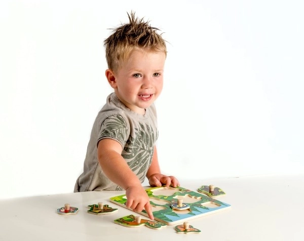 Inlegpuzzel Mijn eerste bosdieren - 6 delen