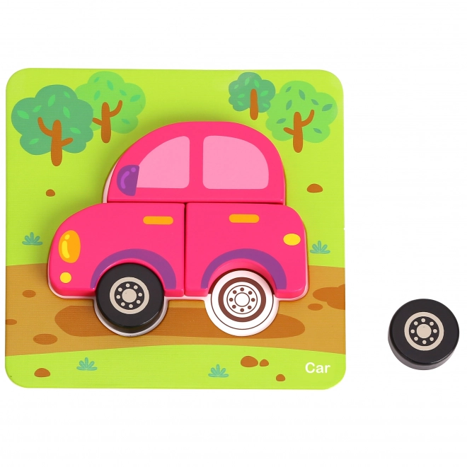 Woopie houten puzzel voertuigen Montessori FSC