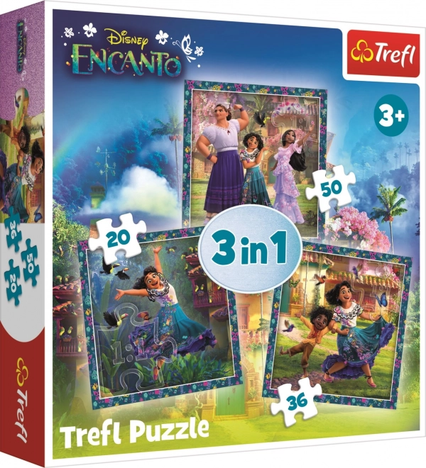 TREFL Puzzel Encanto: Personages 3in1 (20,36,50 stukjes)