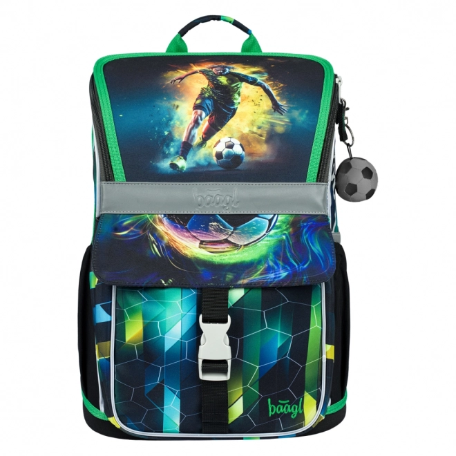 BAAGL schoolset Zippy voetbalspeler – schooltas, etui en gymsack