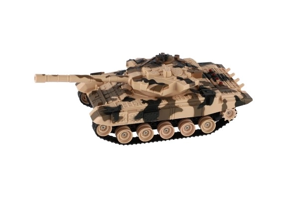Op afstand bestuurbare tank met oplaadbare set en geluidseffecten
