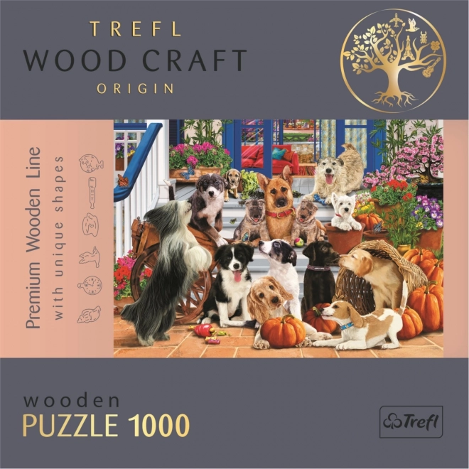 Houten puzzel TREFL Wood Craft Origin Hondenvriendschap 1000 stukjes