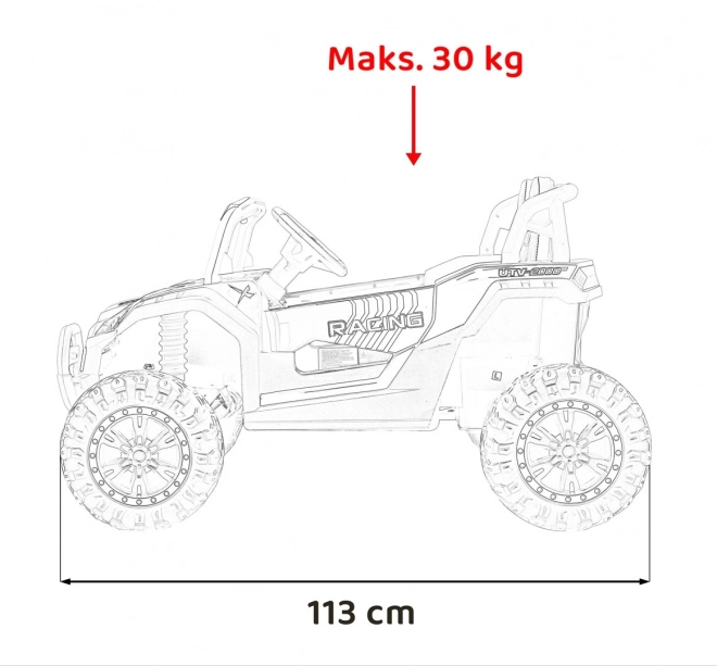 Elektrische kinderauto Buggy UTV 2000M Racing Groen