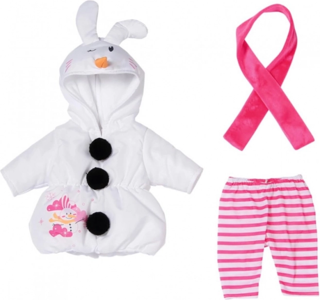 Modieuze outfit Dolly de Sneeuwman voor Baby Born-pop