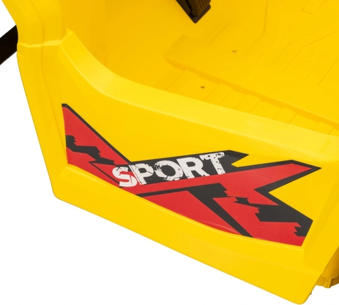 Gele sportieve kinderquad TX ATV