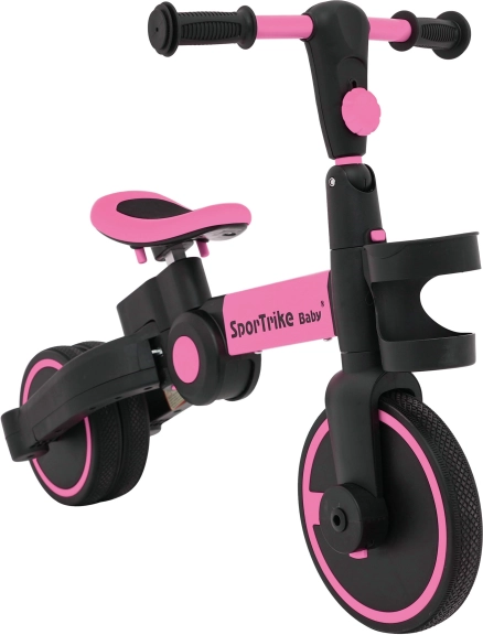 Kinderloopfiets en driewieler 3-in-1 SporTrike – Roze