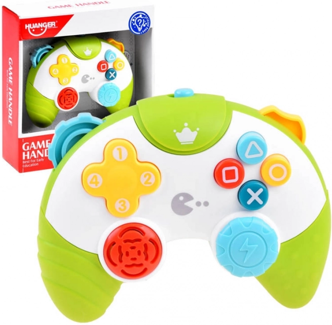 Muzikale interactieve spelcontroller voor jonge kinderen