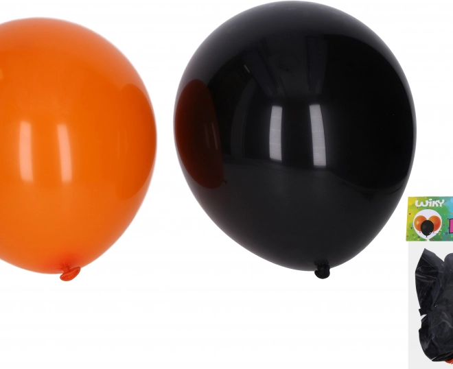 Ballonnen voor Halloween 30 cm – set van 10 stuks, zwart en oranje