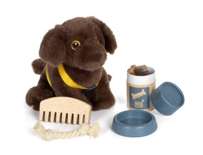 Small foot Pluchen Hond met Verzorgingsset