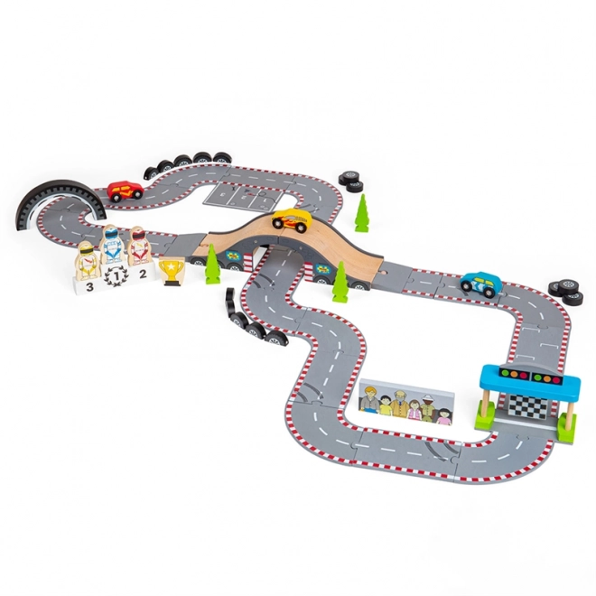 Bigjigs Rail Houten Racebaan Wedstrijddag