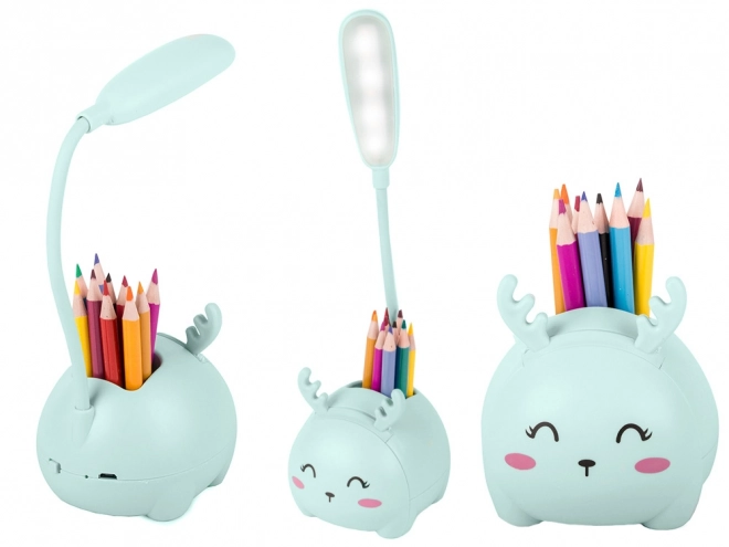 Kinder nachtlampje usb organizer telefoonstandaard voor lezen wetenschap – Blauw