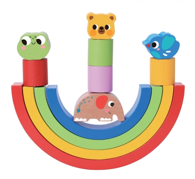 Dubbele balancerende regenboog met dieren