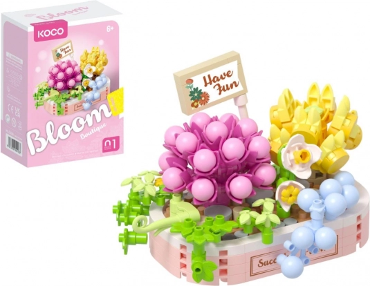 Bouwset KOCO Bloom – bloemstukken met vetplanten, 249 onderdelen