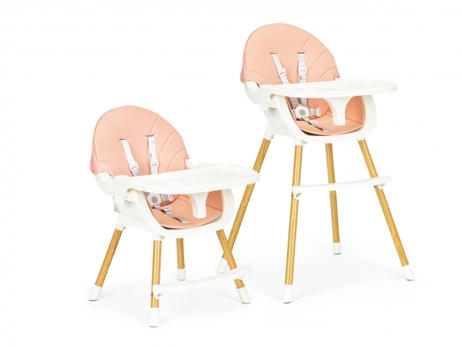 Ecotoys Eetstoel 2-in-1 Roze