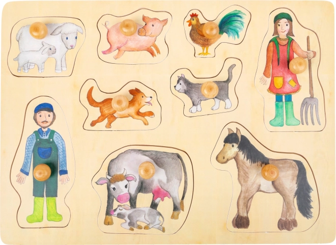 Houten puzzel Leven op de boerderij small foot