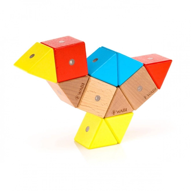 Houten magnetische blokken WABI 40 stuks