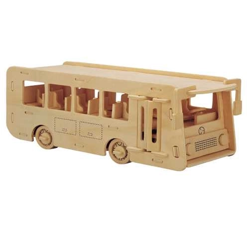 Woodcraft Houten 3D-puzzel bus