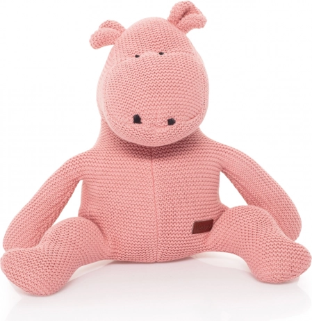 Gebreide knuffel Nijlpaard, roze