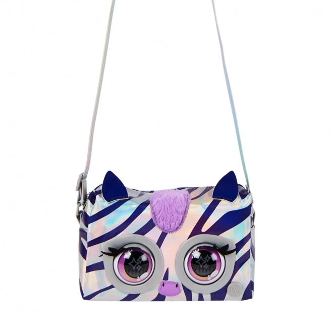 Metalen interactieve tas Purse Pets zebra