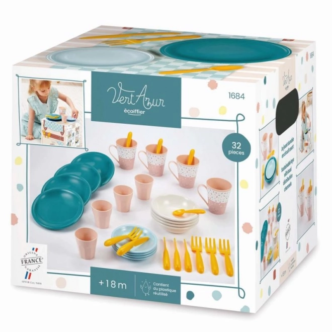 Kleurrijke plastic picknickset