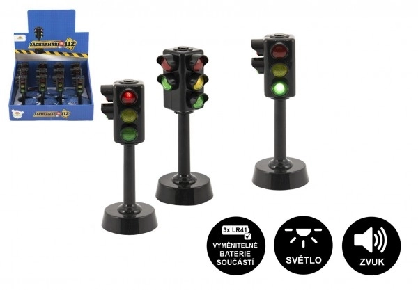 Functionele verkeerslicht met licht- en geluidseffecten - 12 cm