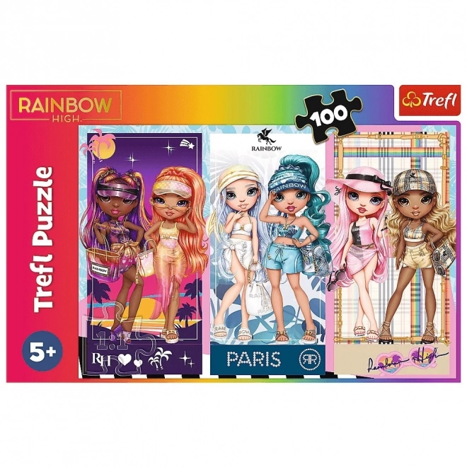 Puzzel 100 stukjes Regenboogpoppen Rainbow High