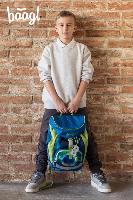 School Rugzak, Etui en Zak Baagl Airy Voetbal Bal Set