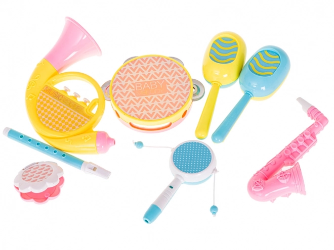 Set van pastel muziekinstrumenten