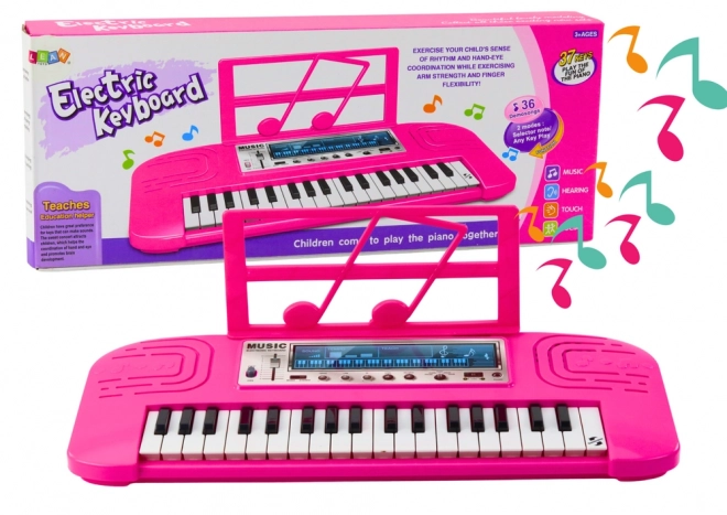Elektrische kinder piano 36 melodieën roze