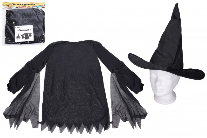 Set carnaval - heks (jurk, hoed)