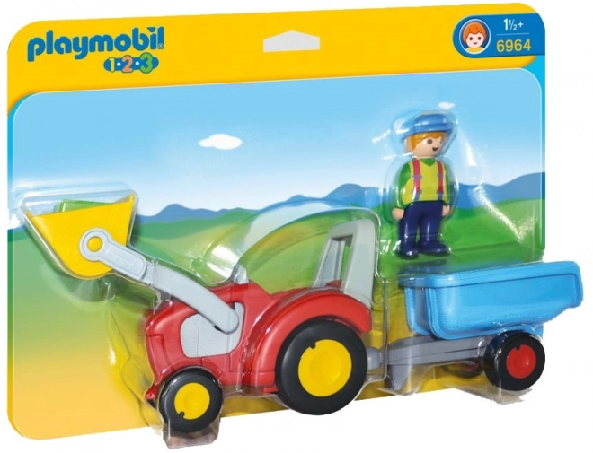 PLAYMOBIL® 1.2.3 6964 Tractor met aanhanger