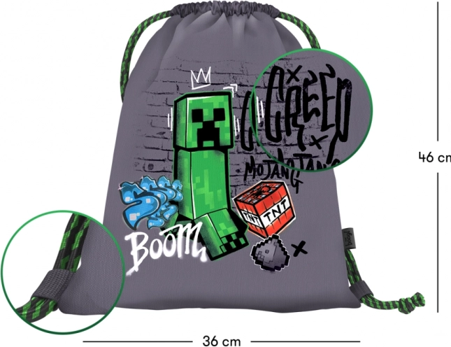 Set 3 Skate Baagl Minecraft TNT: Rugzak, Etui, Zak