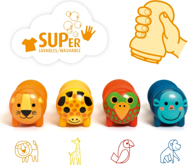 Stempels voor de kleintjes Safari van DJECO