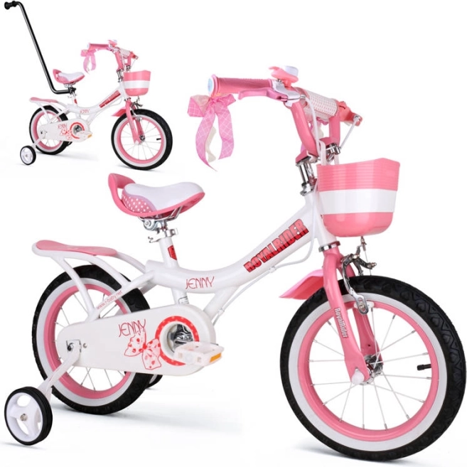 Kinderfiets ROYALBABY Jenny 14'' met duwstang