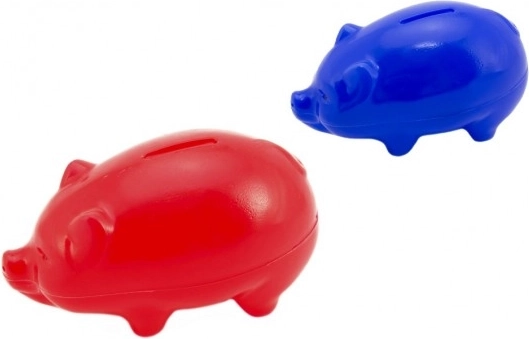Spaarvarken kunststof 16 cm, 2 kleuren