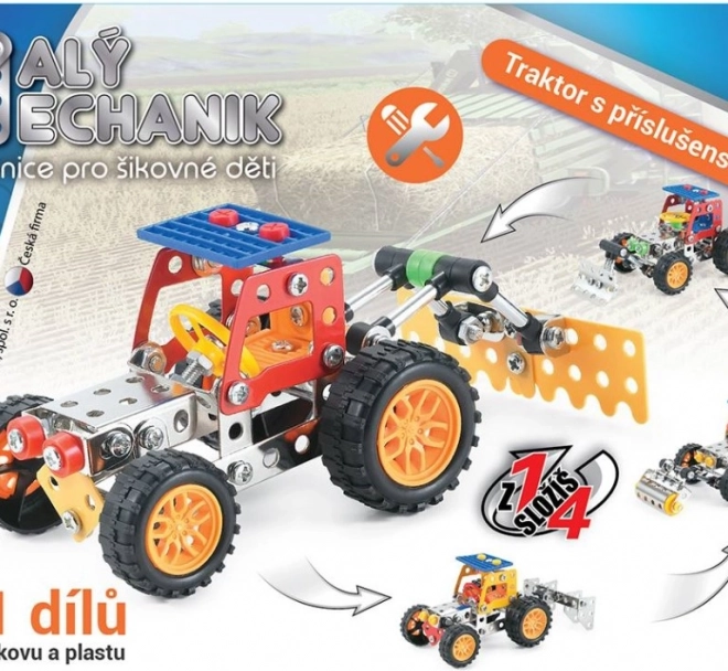 Kleine monteur trekker met accessoires