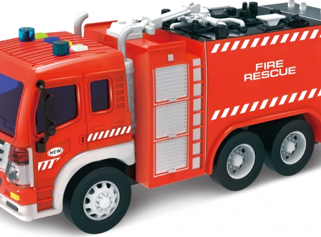 Brandweerauto met Spuit en Effecten